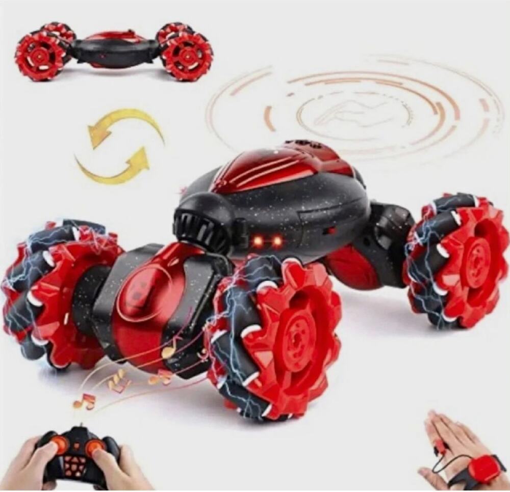 BiRanco Storm Stunt RC Stunt Car Watch Control Gesture Sensing 4WD Red